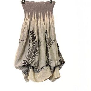 Lapis Dress Strapless Womens One Size Lined Tiered Ruffle Skirt